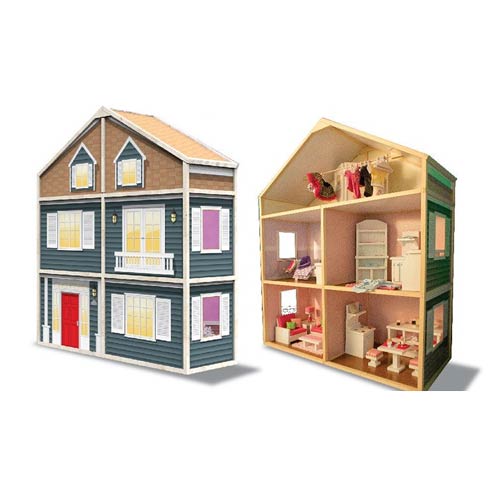 My Girl's Dollhouse Country French Wooden Play Set
